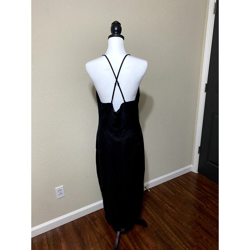 Madewell Dress Women 2 Black Crisscross Midi Slip 90s Classic Summer NWT - Picture 6 of 8